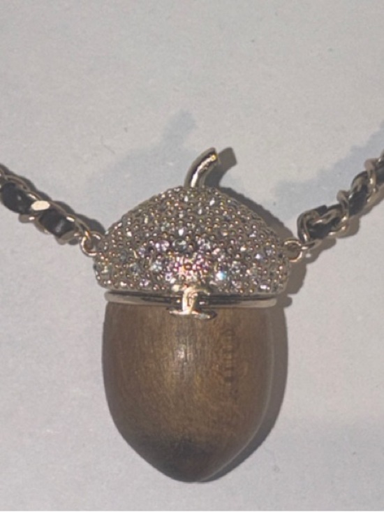 Jewelry - 🪩 🥜🐿️   🆕 CC Crystal Wooden Acorn Pendant chain necklace 🐿️ 🪩